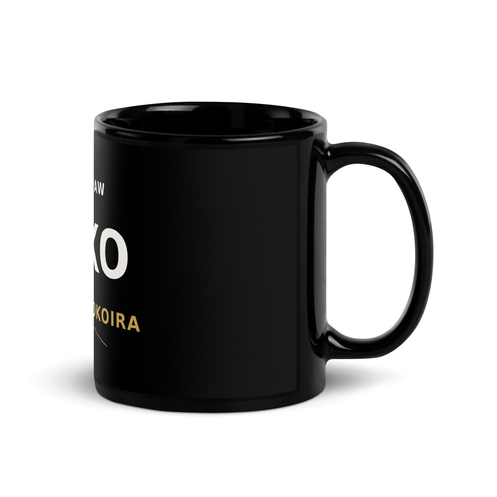 Suomenajokoira muki, musta, pohjoismainen muotoilu, Nordpaw
